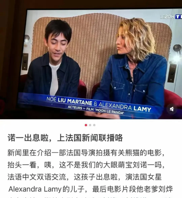 卓信宝 刘烨儿子上法国新闻联播，14岁诺一长相大变不敢认，一圈胡子抢镜